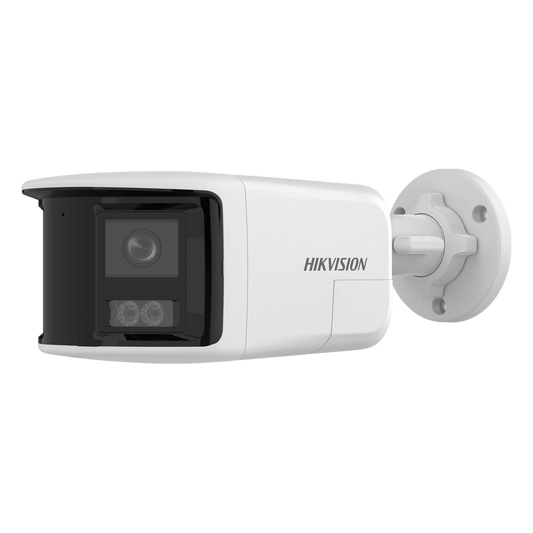 [PROTECCIÓN ACTIVA] Bala IP 6 Megapixel / 2 Lentes de Lente 2.8 mm (Imagen Panorámica 180°) / 30 mts IR / Exterior IP67 / Luz Intermitente y Alerta