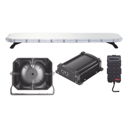 Kit básico para equipamiento de unidades de Seguridad Pública con Sirena Mono-mando