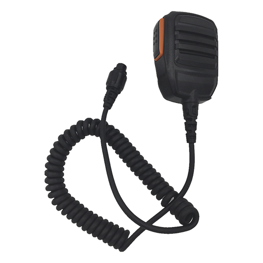 Micrófono de Mano PTT / Radio Móvil Hytera (HYT) MD760 / MD780 / MD786 / Conector Redondo 8 Pines / IP54 / Cable Reforzado con Kevlar / Prueba de