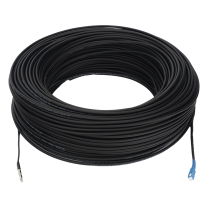 Rollo de Fibra Óptica Drop Redonda G657A2 Monomodo Simplex de 200 Metros (656.17 pies) con Conectores SC/UPC-SC/UPC para Instalaciones Aéreas