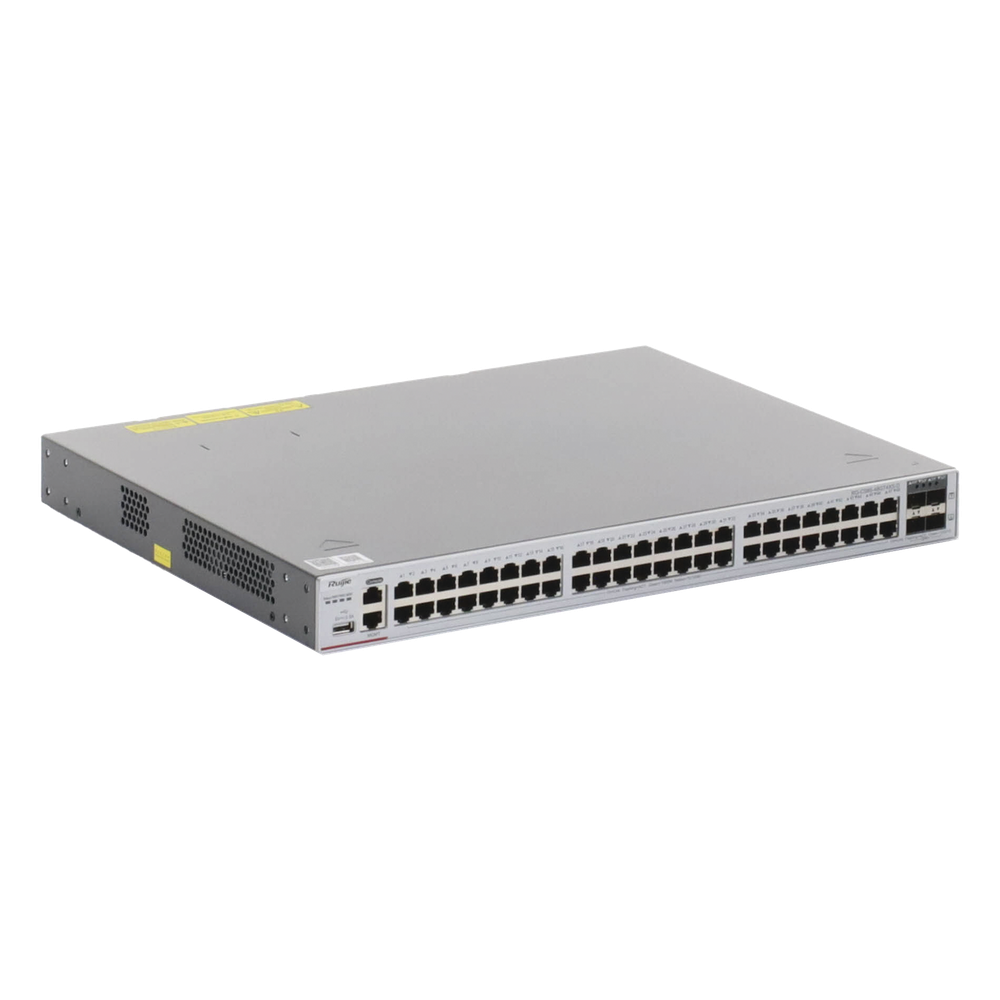 Switch Core Administrable Capa 3 con 48 puertos Gigabit + 4 SFP+ para fibra 10Gb, gestión gratuita desde la nube