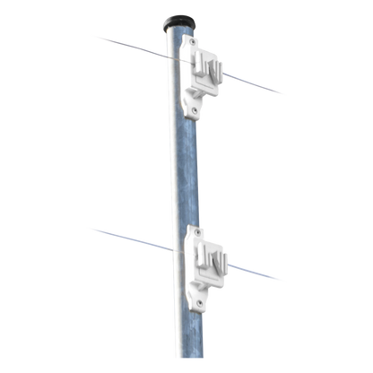 Aislador de Paso Blanco Reforzado para Cercos Eléctricos / Aislamiento hasta 18 kV / Resistente a Clima Extremo / Polipropileno y Policarbonato