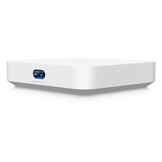 UCG Ultra Cloud Gateway Compacto con Soporte para hasta 30+ Dispositivos UniFi, 300+ Clientes, Enrutamiento IDS/IPS de 1 Gbps y Balanceo Multi-WAN