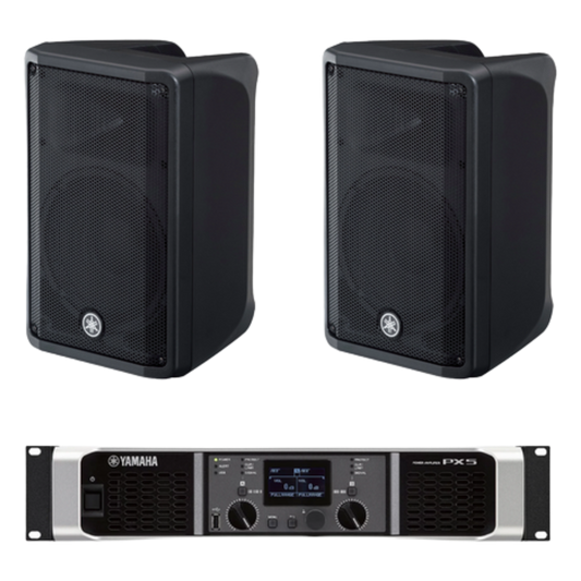 Kit Refuerzo Sonoro | Incluye 2 Bocinas CBR10 y 1 Amplificador PX5 | Ideal para Audio en primer Plano