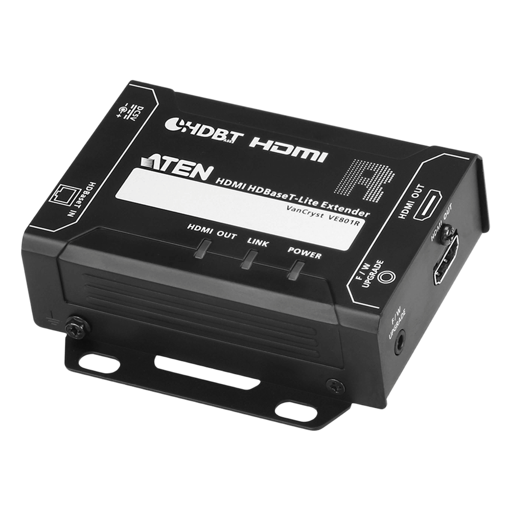 Receptor HDMI HDBaseT-Lite | Hasta 4K a 40 m (Cat 5e/6) / 40 m (Cat 6a/ATEN 2L-2910 Cat6); 1080 p a 60 m (Cat 5e/6) / 70 m (Cat 6a/ATEN 2L-2910 Cat6)