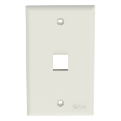 Placa de Pared Vertical, Salida Para 1 Puerto Keystone, Color Blanco Mate