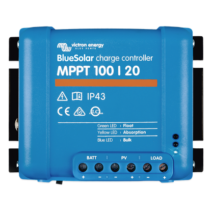 BlueSolar MPPT 100/20. Controlador Solar MPPT 20A, Voltaje Selección Automática: 12/24/48 Vcc.