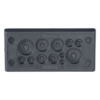 Pasacables Rectangular de Membrana, IP66, 3.39" x 1.42", 12 orificios, para Cables no Terminados. Color Negro