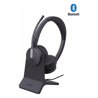 Diadema Inalambrica BH70 Dual con Stand de Carga de Yealink Certificada para Microsoft Teams con Acoustic Shield