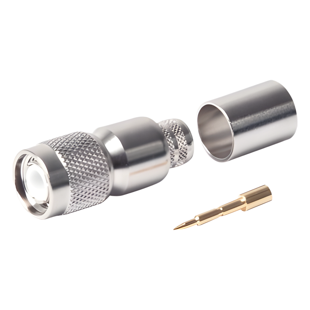 Conector TNC Macho de Anillo Plegable para LMR-400, 9913, 8214, CNT-400, RFLASH-1113, RG8/U-SYS, Niquel/Oro/Teflón