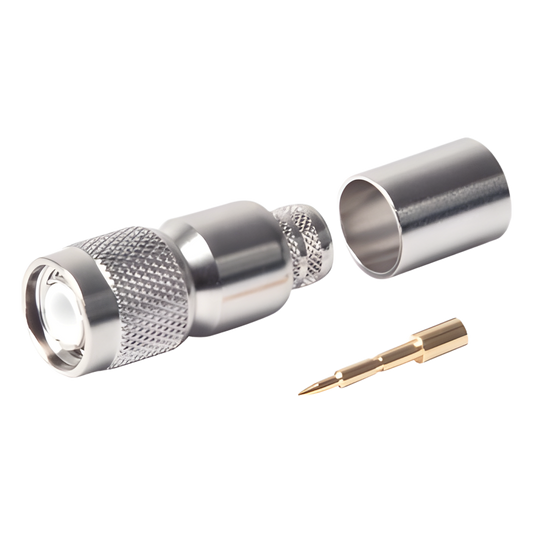 Conector TNC Macho de Anillo Plegable para LMR-400, 9913, 8214, CNT-400, RFLASH-1113, RG8/U-SYS, Niquel/Oro/Teflón
