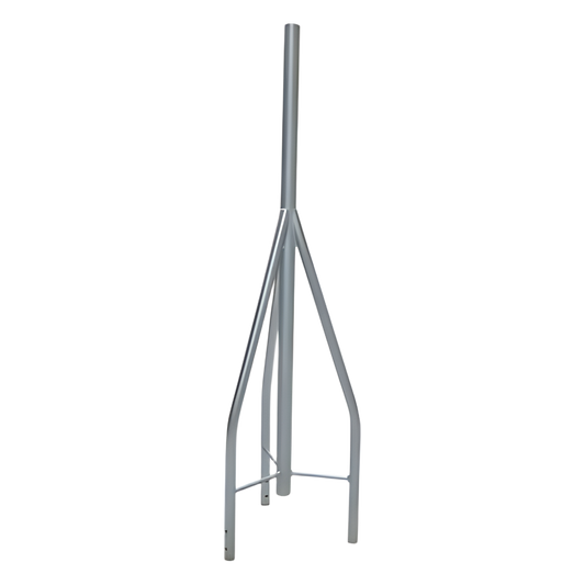 Tramo de remate / copete, tubo industrial 1 1/4" con tubo central 1 7/8", galvanizado por electrólisis