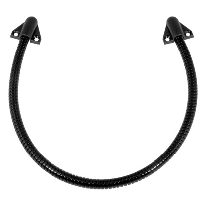 Loop Pasacable Color Negro para Puertas / Acero Inoxidable / Ideal para Control de Acceso / Diseño Elegante / Tapas de Plástico