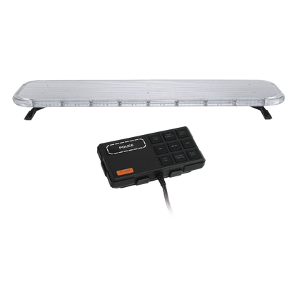 Barra de luces LED de 46" Rojo/Azul/Ambar , De 132 LEDs, Controlador Incluido, Ideal para Equipar Unidades de Seguridad Publica