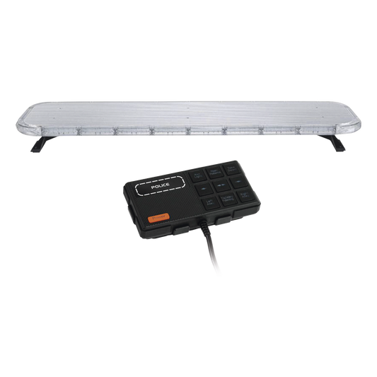 Barra de luces LED de 46" Rojo/Azul/Ambar , De 132 LEDs, Controlador Incluido, Ideal para Equipar Unidades de Seguridad Publica