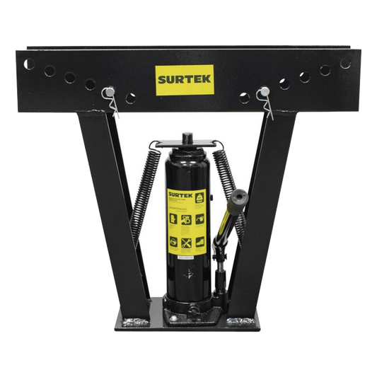 Doblatubos hidráulico de 1/2" a 2" incluye dados con medidas, capacidad 12 toneladas.