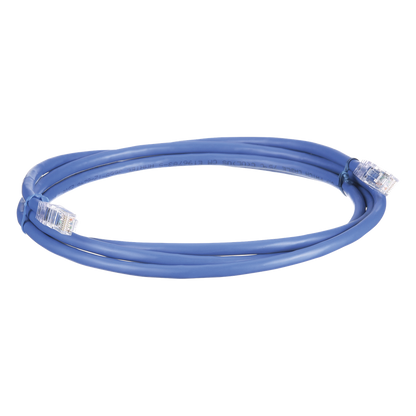 Cable de Parcheo UTP, Cat6A, 24 AWG, CM, Color Azul, 2.13 Metros (7 Pies)