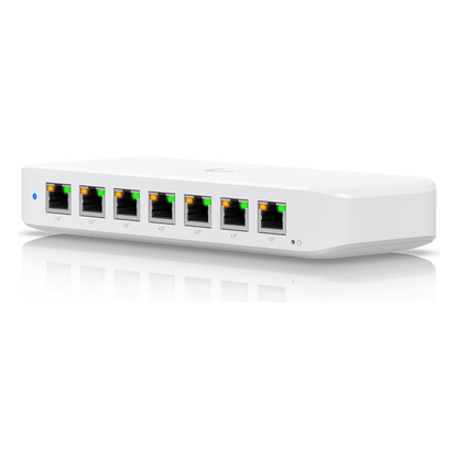 USW Ultra 60W Switch de 8 Puertos GbE (7 Puertos PoE+ y 1 Puerto Entrada PoE++) con Opciones de Montaje Versátiles