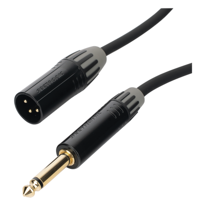 Cable de Audio | XLR 3 Polos Macho a Plug 1/4 in mono | Conector Seetronic Serie M SCMF3 - MP2X | Longitud 3m