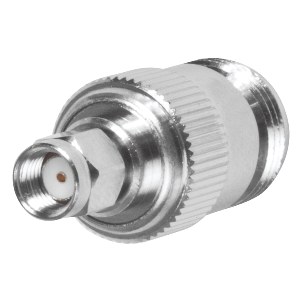 Adaptador en Línea, de Conector SMA Macho Inverso a N Hembra, Níquel/ Oro/ Teflón