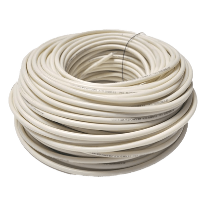 Cable Doble Aislado para Cercas Electrificadas / Bobina 25 m (82 ft) / Calibre 22 / Anti-UV / Multifilar Flexible