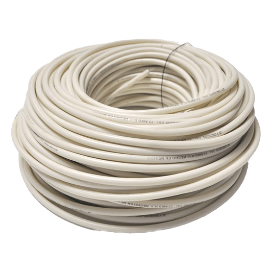 Cable Doble Aislado para Cercas Electrificadas / Bobina 25 m (82 ft) / Calibre 22 / Anti-UV / Multifilar Flexible