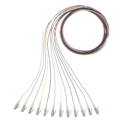 Kit de 12 Pigtails con Conector LC, Multimodo 50/125 OM4, 900um, de 1 Metro (3.28 Pies)