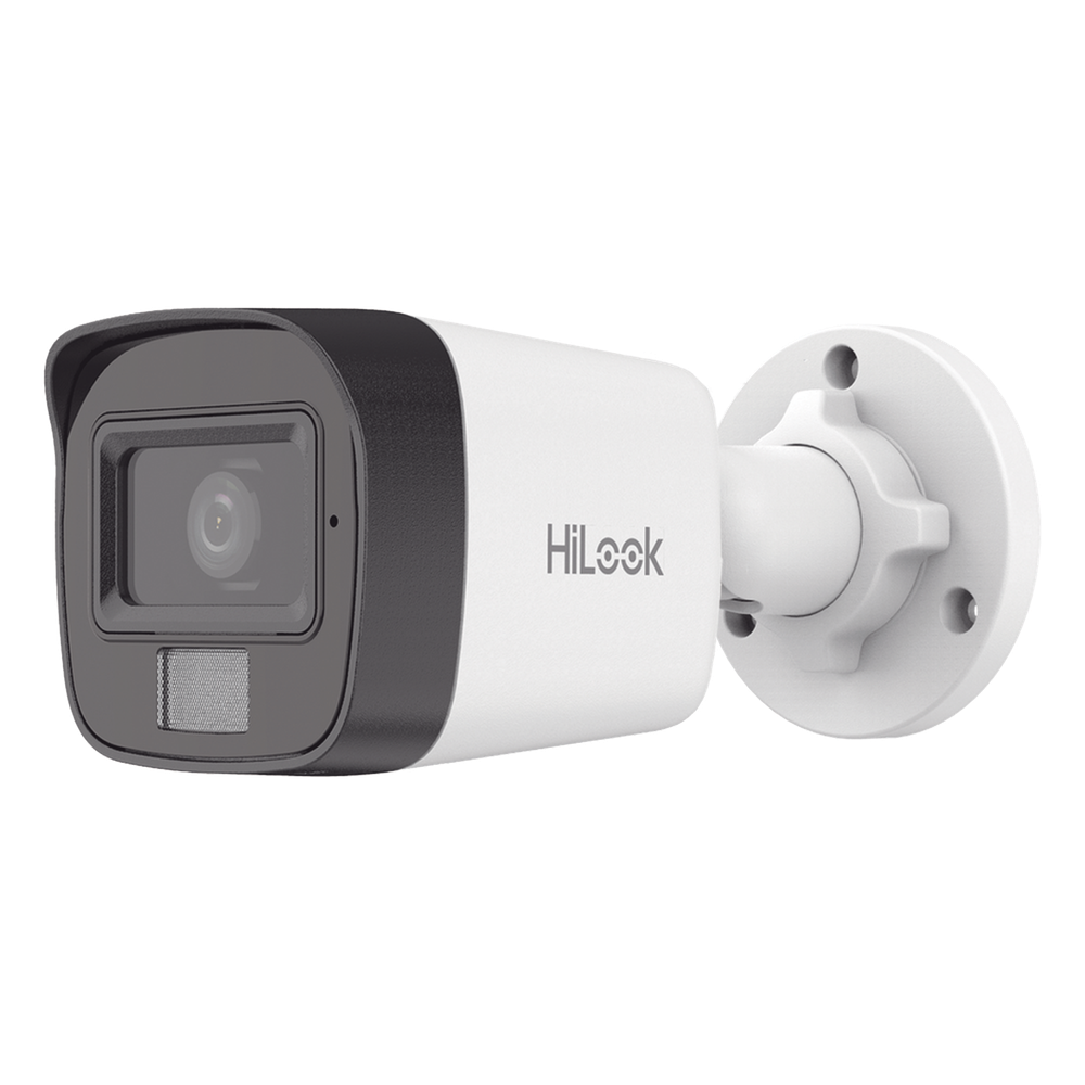 [Dual Light] Bala IP 4 Megapixel / Lente 2.8 mm / Ángulo de visión 104° / 20 mts IR + 15 mts Luz Blanca / Micrófono Integrado / ACUSENSE Lite