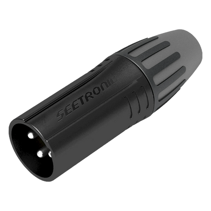 XLR conector de cable macho, carcasa enchapada en negro, contactos enchapados en plata