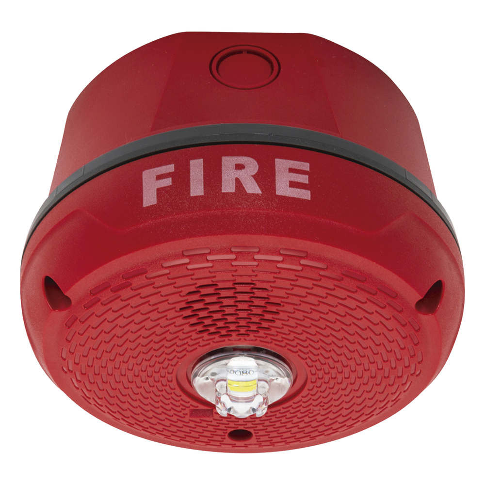 Sirena con Lámpara LED Estroboscópica / Montaje en Techo / Nivel de Candelas Seleccionable / Color Rojo / Nuevo Diseño Moderno y Elegante / Menor