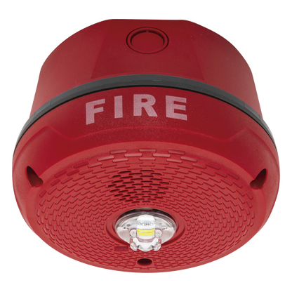 Sirena con Lámpara LED Estroboscópica / Montaje en Techo / Nivel de Candelas Seleccionable / Color Rojo / Nuevo Diseño Moderno y Elegante / Menor