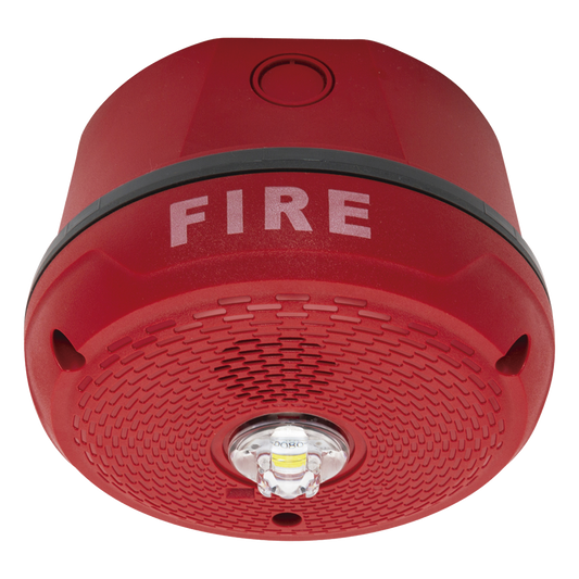 Sirena con Lámpara LED Estroboscópica / Montaje en Techo / Nivel de Candelas Seleccionable / Color Rojo / Nuevo Diseño Moderno y Elegante / Menor