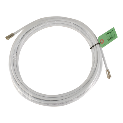 Jumper Coaxial RG-6 / 9.14 m (30 ft) / Conectores F Macho en Ambos Extremos / 75 Ohm / Color Blanco