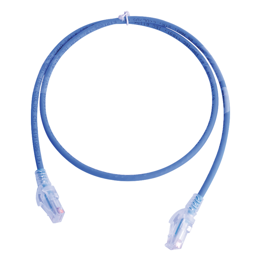 Patch Cord MC5 Modular Cat5e UTP, CM/LS0H, 2.13 Metros (7 Pies), Color Azul, Versión Bulk (Sin Empaque Individual)