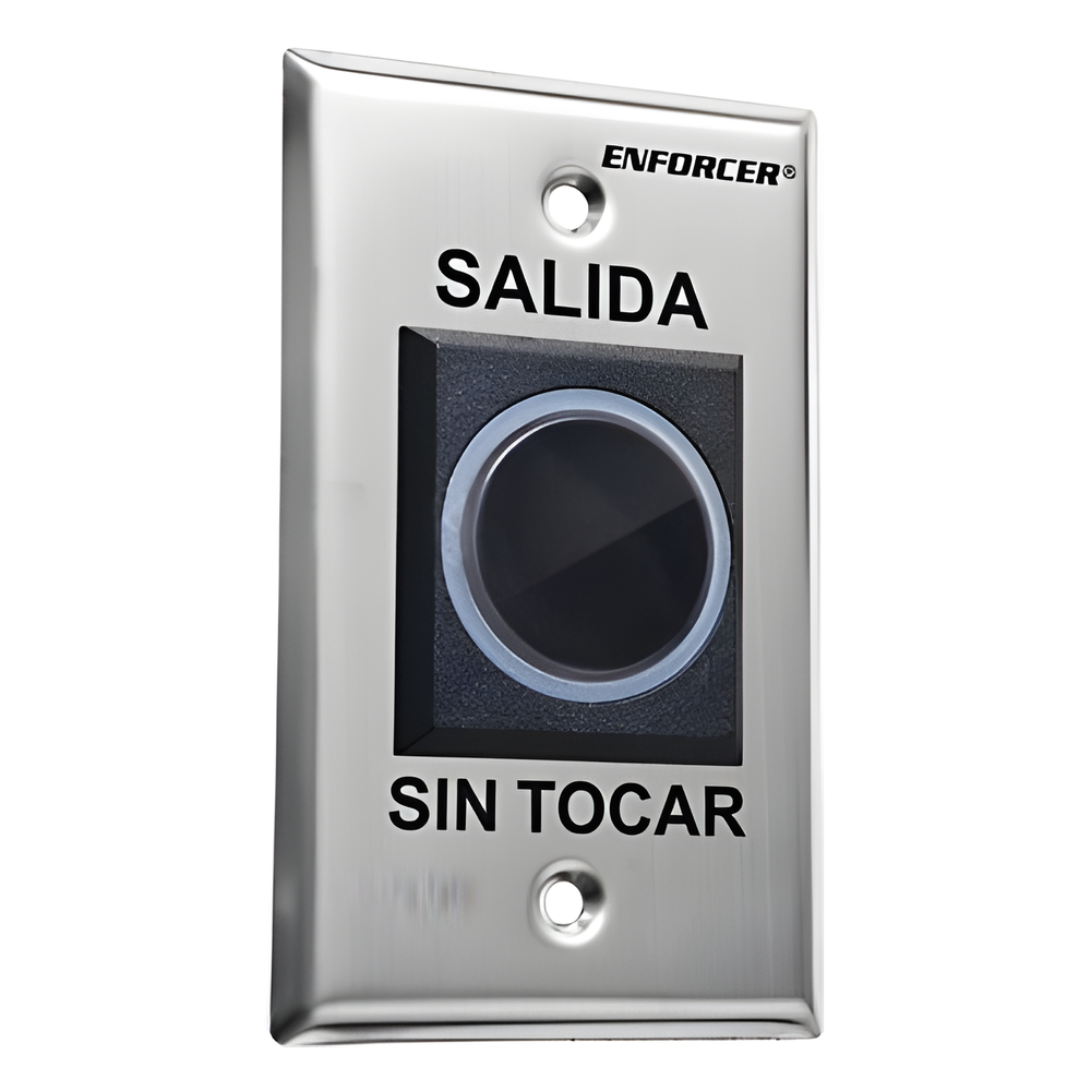 Botón de Salida sin Contacto / Sensor IR / Iluminado / Normalmente Abierto y Cerrado / Distancia Ajustable de Detección / Rele Ajustable de 0.5 a 30