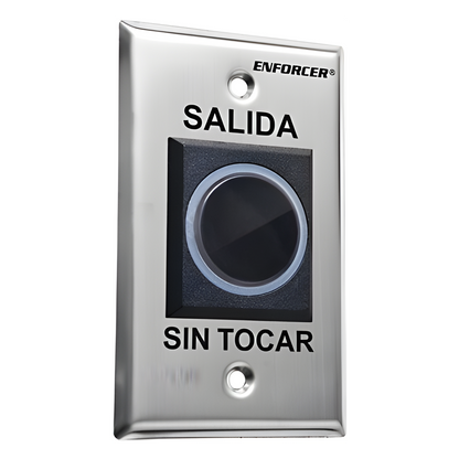 Botón de Salida sin Contacto / Sensor IR / Iluminado / Normalmente Abierto y Cerrado / Distancia Ajustable de Detección / Rele Ajustable de 0.5 a 30