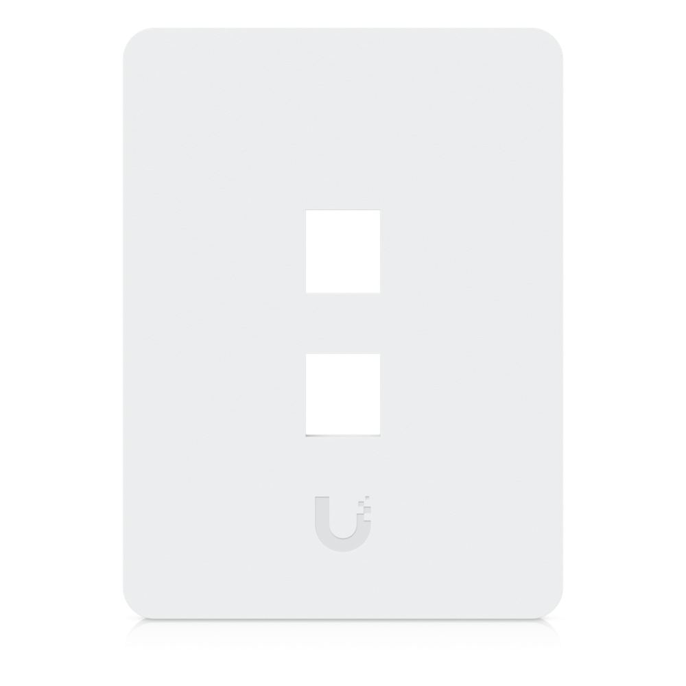 Placa de Pared Vertical Universal para Keystone de 2 Puertos con Cubierta Pintable, Acabado Personalizable, Paquete con 4 Piezas