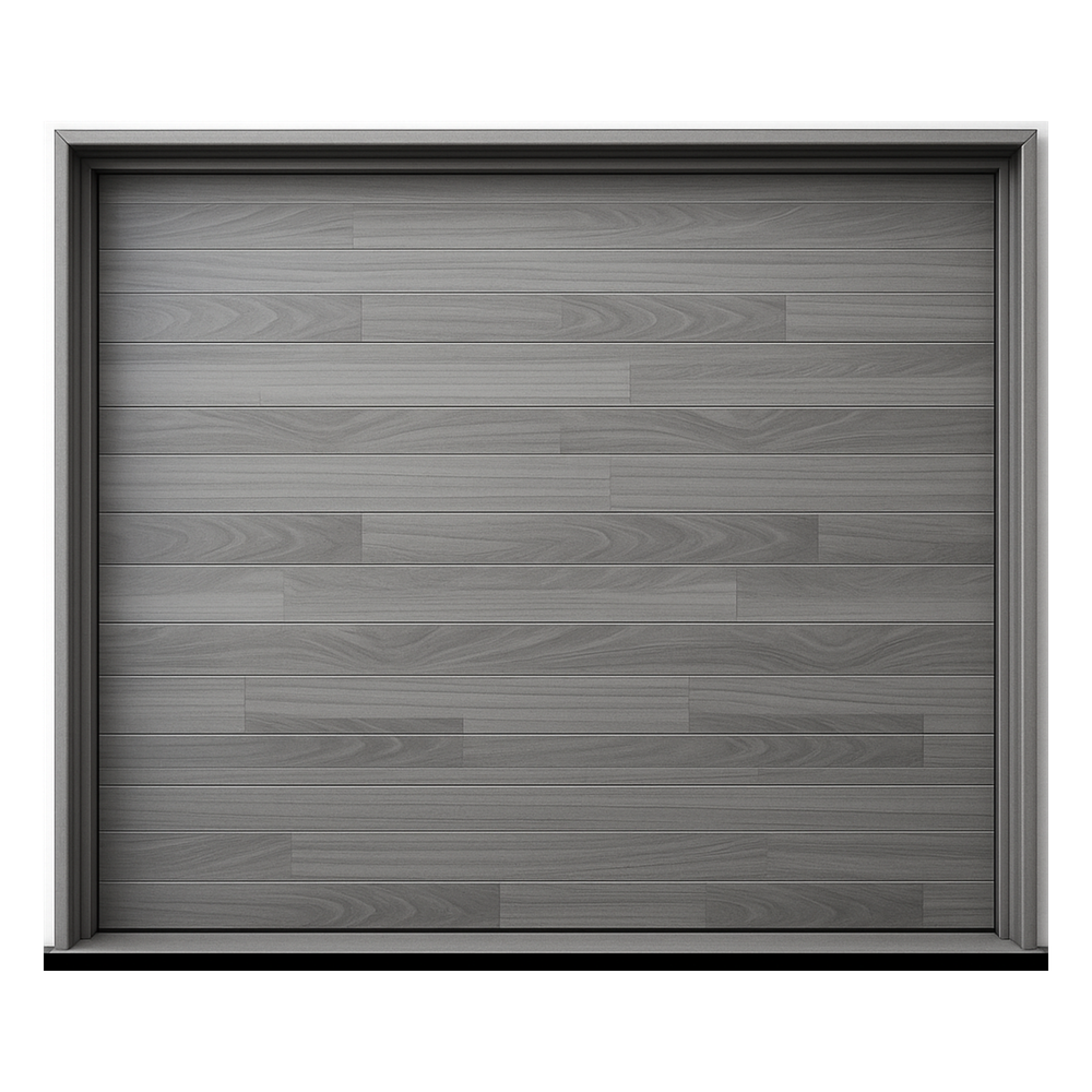 Puerta de Garage de Alta Calidad / Estilo Americano / Acabado Laminado PREMIUM / Color Gris / 18x8 Pies.