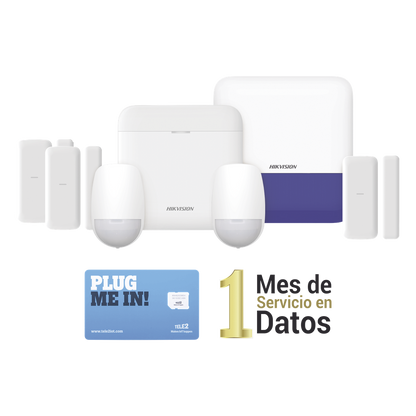 (AX PRO) KIT de Alarma AX PRO con GSM (3G/4G) / Incluye: 1 Hub / 2 Sensores PIR / 3 Contactos Magnéticos mini / 1 Control Remoto / 1 Sirena