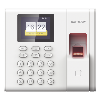 Checador de Huella con Batería de Respaldo / 1,000 Huellas / 100,000 Eventos / LCD 2.4 Pulgadas / TCP-IP / USB / Lector EM 125 kHz / iVMS-4200