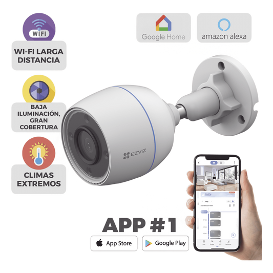 Bala WiFi / 2 Megapixel / Detección humana / Micrófono Integrado / Micro SD / Excelente Vision Nocturna / Exterior