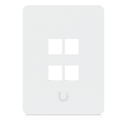 Placa de Pared Vertical Universal para Keystone de 4 Puertos con Cubierta Pintable, Acabado Personalizable, Paquete con 4 Piezas