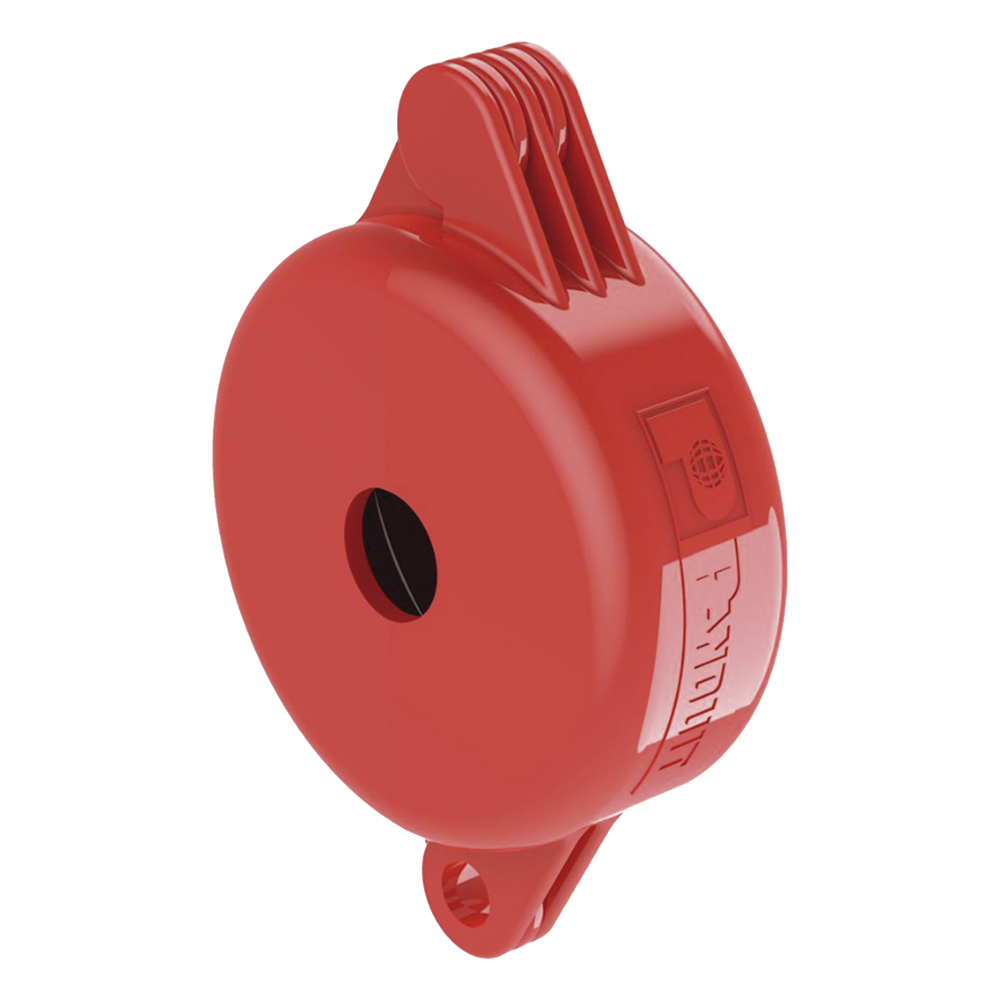 Dispositivo de Bloqueo LOTO para Válvulas de Compuerta, para Diámetros de 1" a 3", Color Rojo