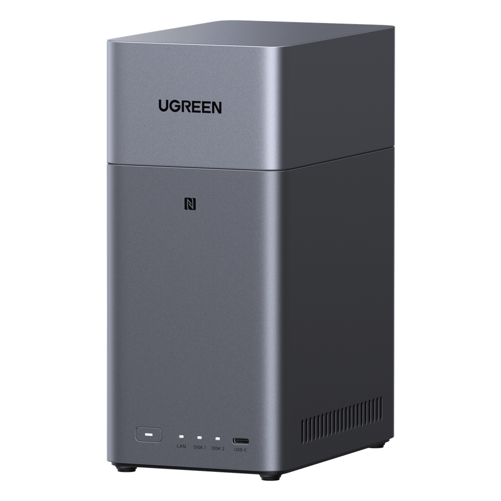 NAS UGREEN NASync DH2300 / Procesador RK3576 / 4GB / 32GB eMMC / 2 Bahías SATA / JBOD-Basic-RAID 0-RAID 1 / Puerto HDMI 4K / 1 GbE / USB 3.2 Gen 1