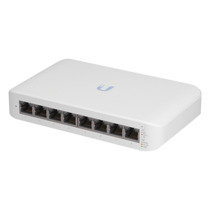 Switch UniFi Lite Administrable PoE de 8 Puertos 10/100/1000 Mbps (4 puertos 802.3af/at), 52 W