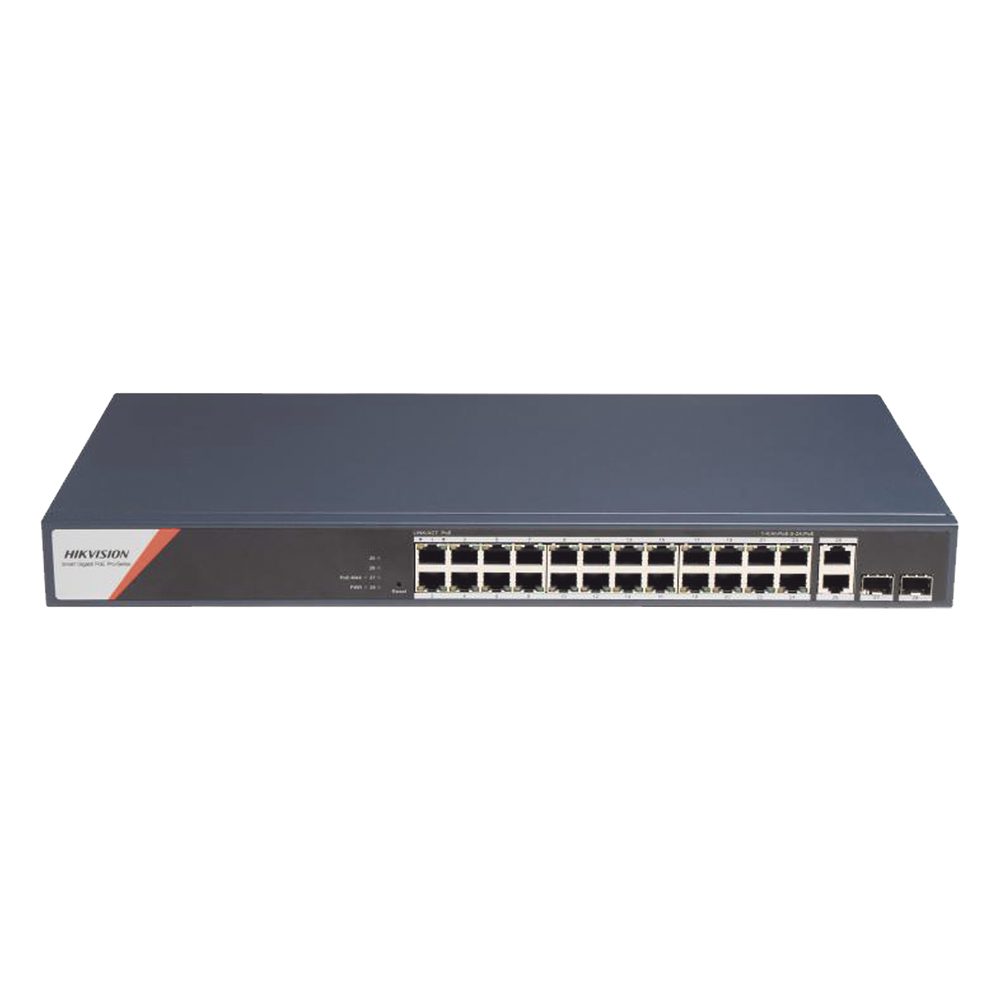 Switch Gigabit PoE+ / Industrial / Administrable / 24 Puertos 1000 Mbps PoE+ (4 Puertos PoE++ 90 W) / 2 Puertos 1000 Mbps de Uplink / 2 Puertos SFP