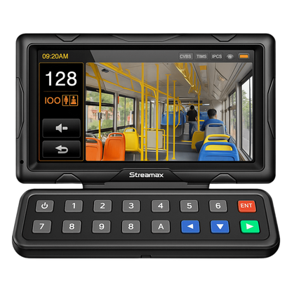 Panel de control dáctilar multifuncional con monitor de 7" para MDVR móvil Streamax