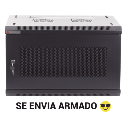 Gabinete PRECISION, Con Puerta de Cristal Templado, de 19in, 9UR, 450mm de Profundidad, Color Negro