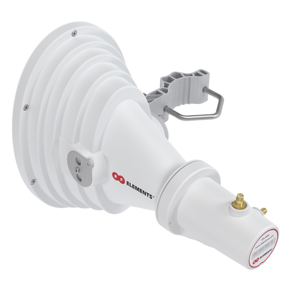 Antena Sectorial Asimétrica Starter Horn de 45º, 5150 - 5950 MHz, ganancia de 17 dBi, conexión directa con radios IS-5AC, PS-5AC y IS-M5, conexión