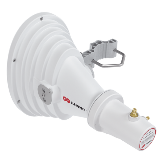 Antena Sectorial Asimétrica Starter Horn de 45º, 5150 - 5950 MHz, ganancia de 17 dBi, conexión directa con radios IS-5AC, PS-5AC y IS-M5, conexión